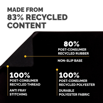 Mousepad birou Fellowes, breyta microban, negru